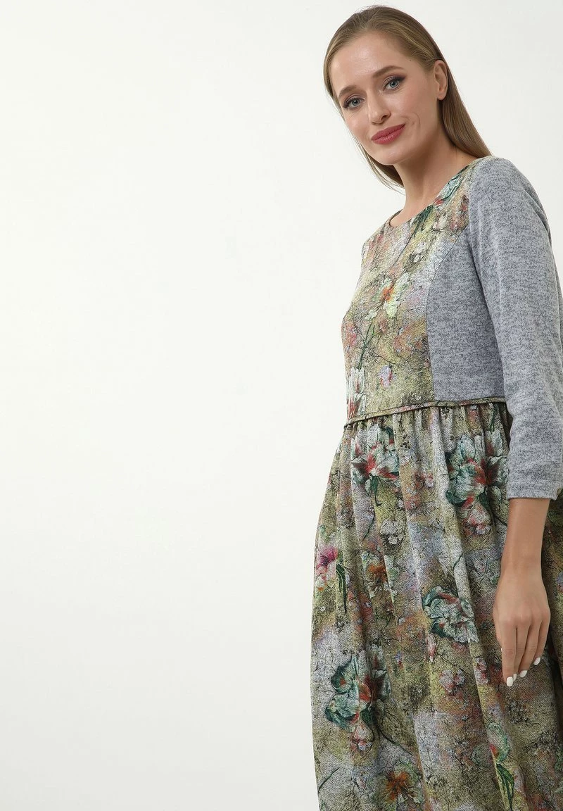 Nuovo π Madam-T Donna KLEID CHARLIS - Vestito Estivo - Oliv, Grau π₯° - immagine 6