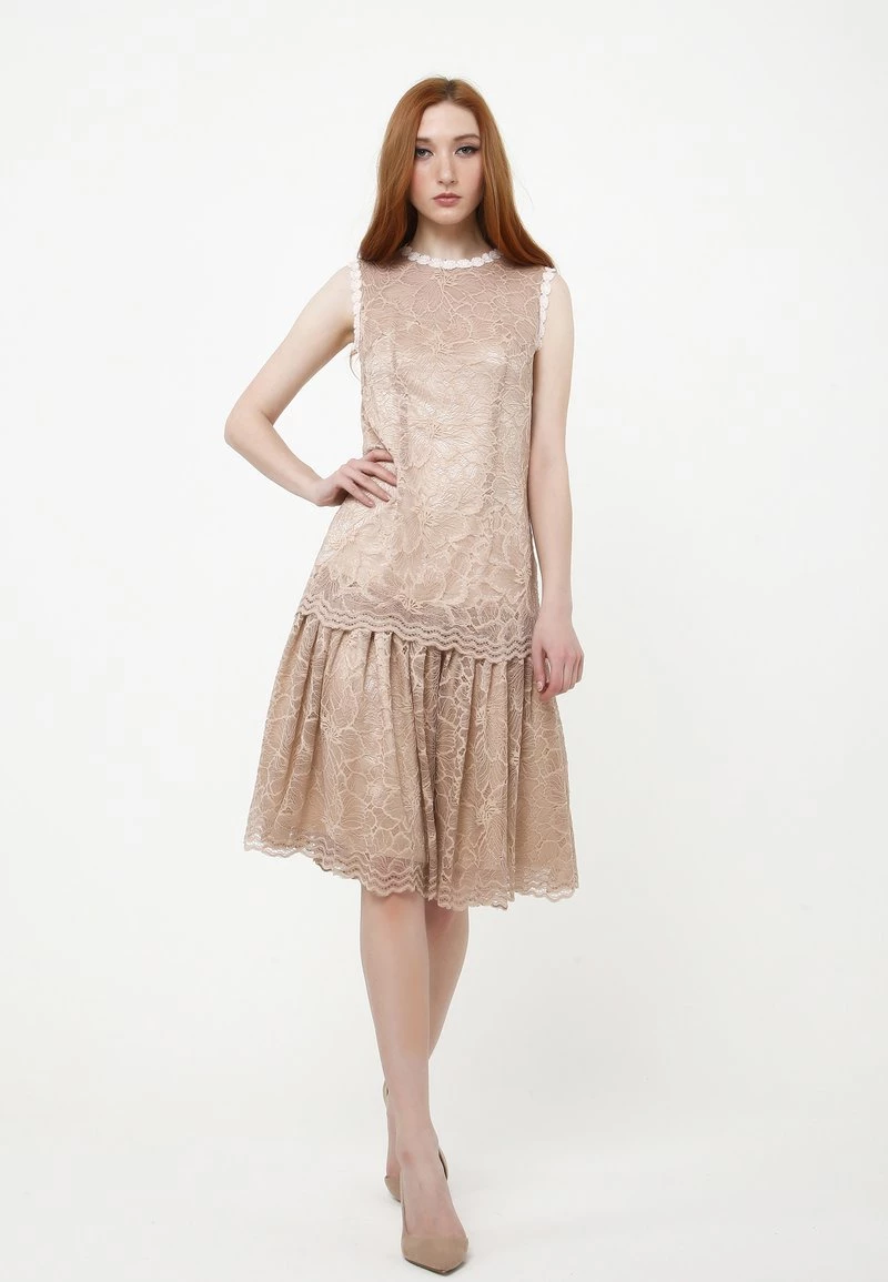 Vendita calda π₯ Madam-T Donna OTILIA - Vestito Elegante - Beige π€© - immagine 2