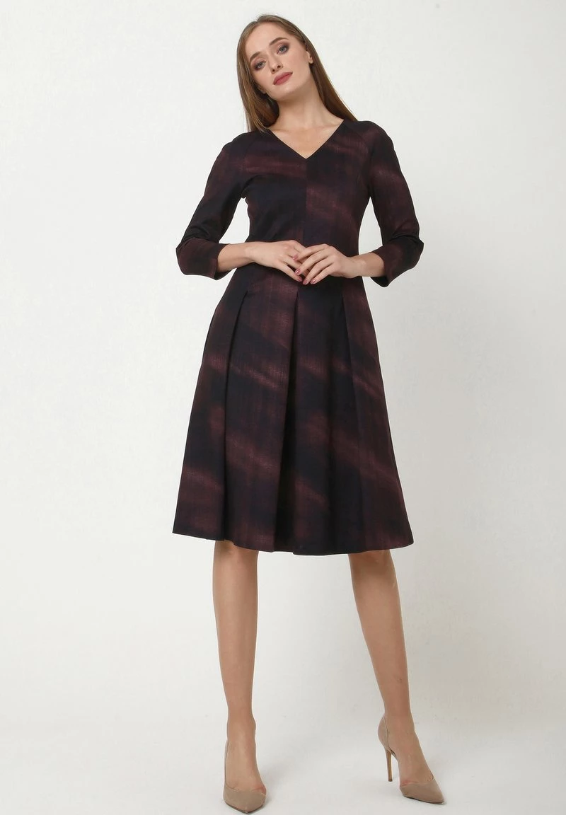 Bilancio π Madam-T Donna KITSA - Vestito Di Maglina - Lila Schwarz βοΈ - immagine 2