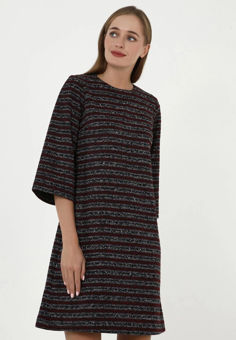 Miglior prezzo π Madam-T Donna MELANICA - Vestito Estivo - Grau Weinrot π - immagine 7