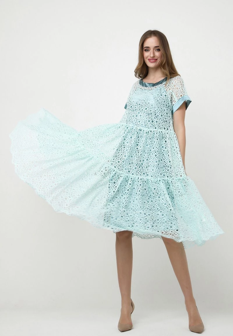 Buono π Madam-T Donna ROMENA - Tubino - Hellgrün π― - immagine 4