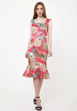 Migliore vendita π₯° Madam-T Donna Vestito Estivo - Himbeere, Goldrute π€©