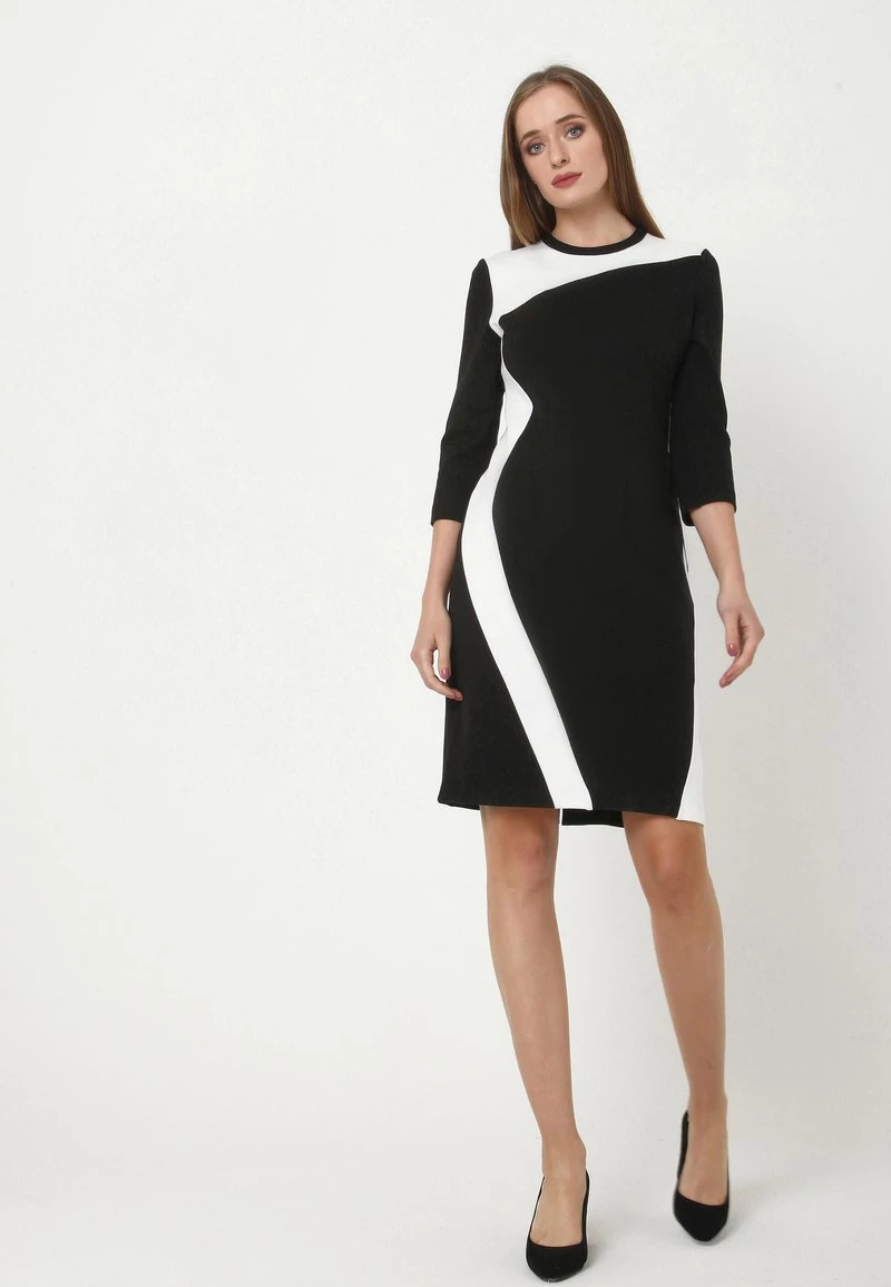 Miglior offerta π₯° Madam-T Donna SPARNADA - Vestito Di Maglina - Schwarz, Weiß π - immagine 2