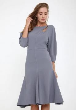 Buono 🌟 Madam-T Donna Vestito Estivo - Hellgrau 🛒