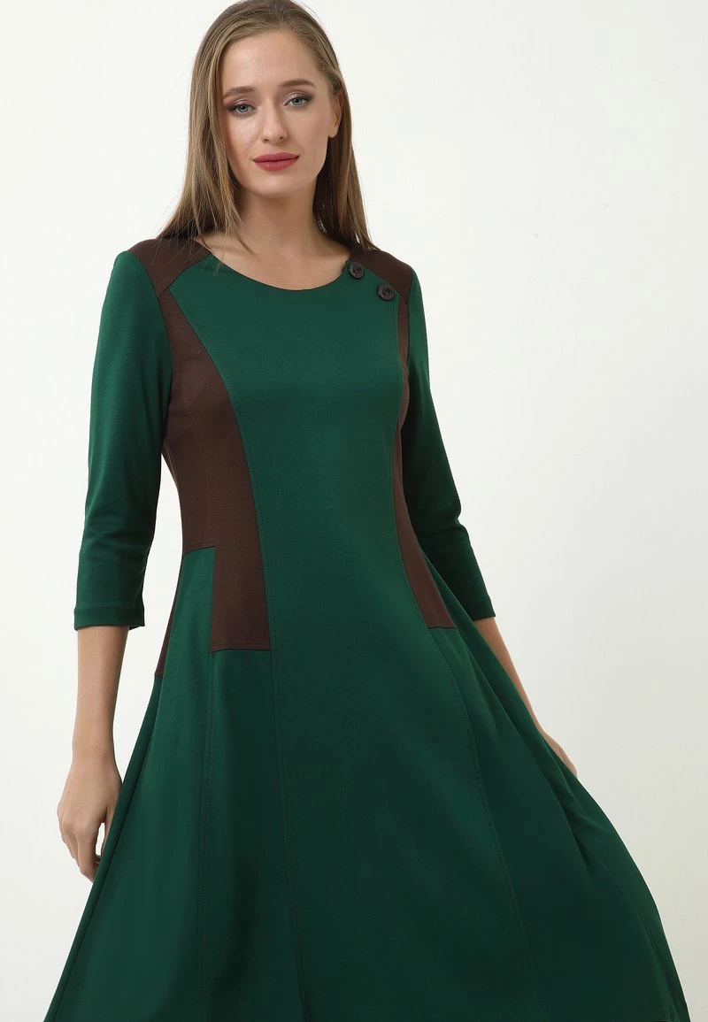 Presa π Madam-T Donna Vestito Di Maglina - Green π―