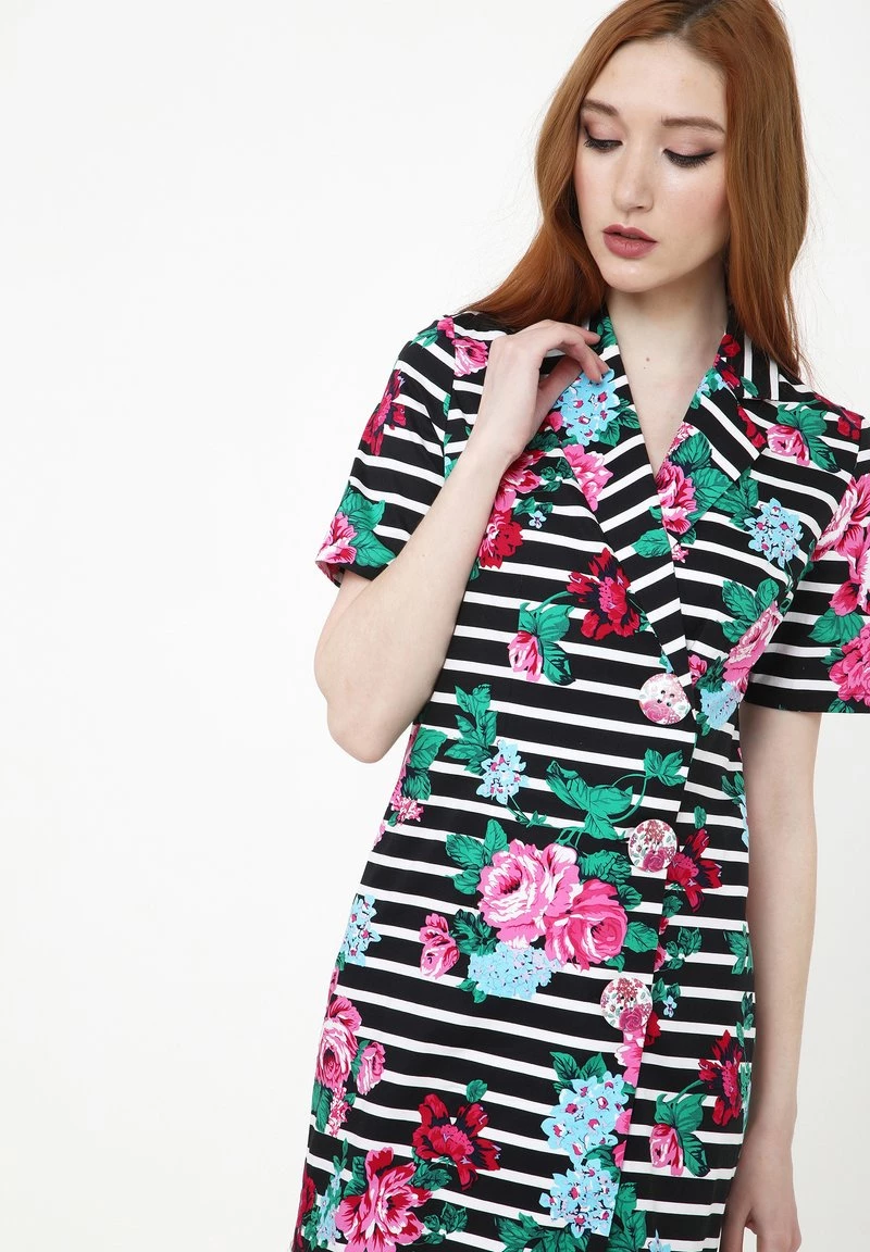 Le migliori recensioni di 𧨠Madam-T Donna ELMA - Abito A Camicia - Schwarz, Rosa ⨠- immagine 4