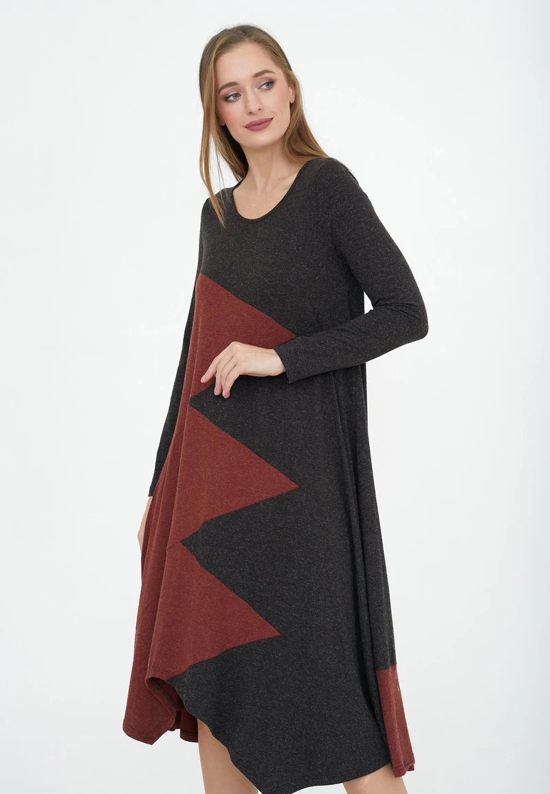 Miglior offerta π Madam-T Donna AGNIA - Abito In Maglia - Brantn/tera Orkotta π - immagine 4