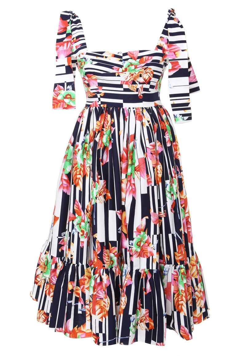 Buono π Madam-T Donna Vestito Estivo - Blau Rosa β - immagine 7