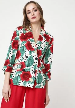 Migliore vendita 🛒 Madam-T Donna SILVANA - Blazer - Weiß, Rot 😀