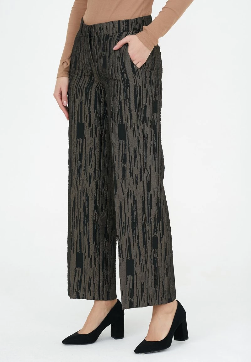 Vendita all'ingrosso π Madam-T Donna ROZALIA - Pantaloni - Black/khaki π - immagine 7