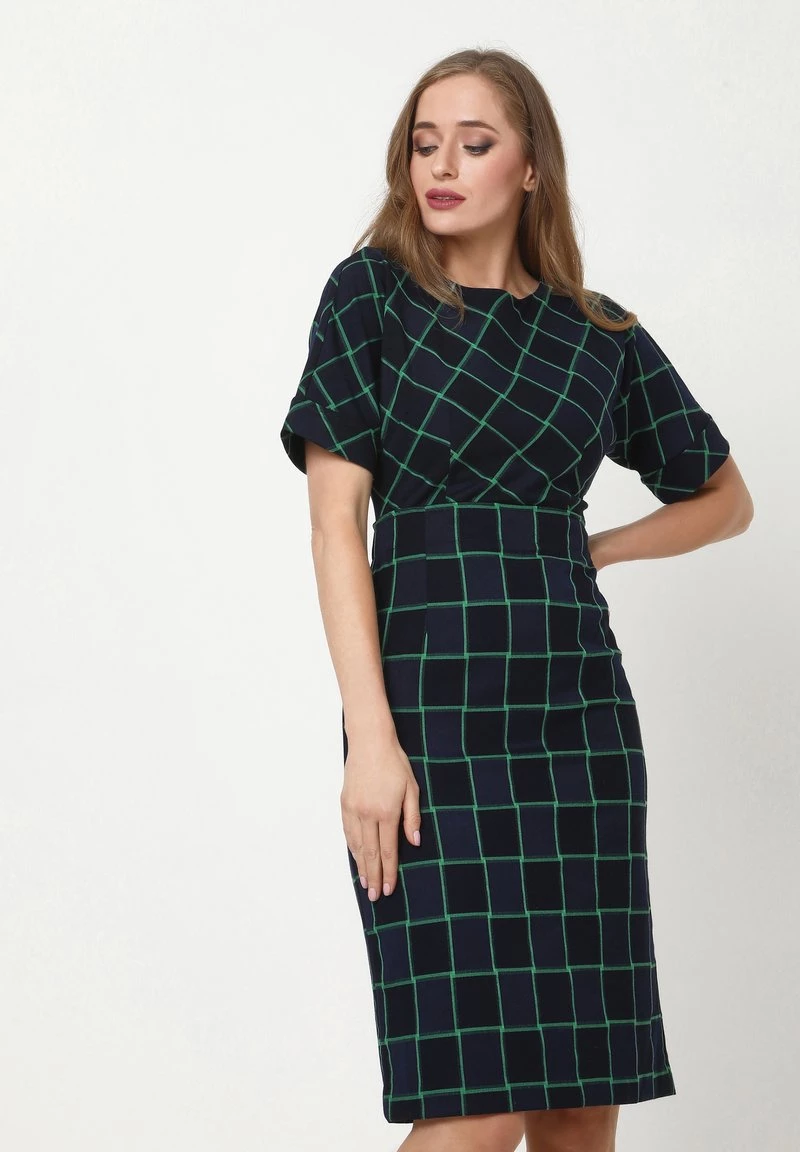 Vendita all'ingrosso 𧨠Madam-T Donna ALTEA - Vestito Di Maglina - Blau Grün π€©