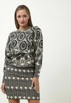 A buon mercato 🧨 Madam-T Donna CHERRY - Tubino - Beige/ Schwarz 🧨