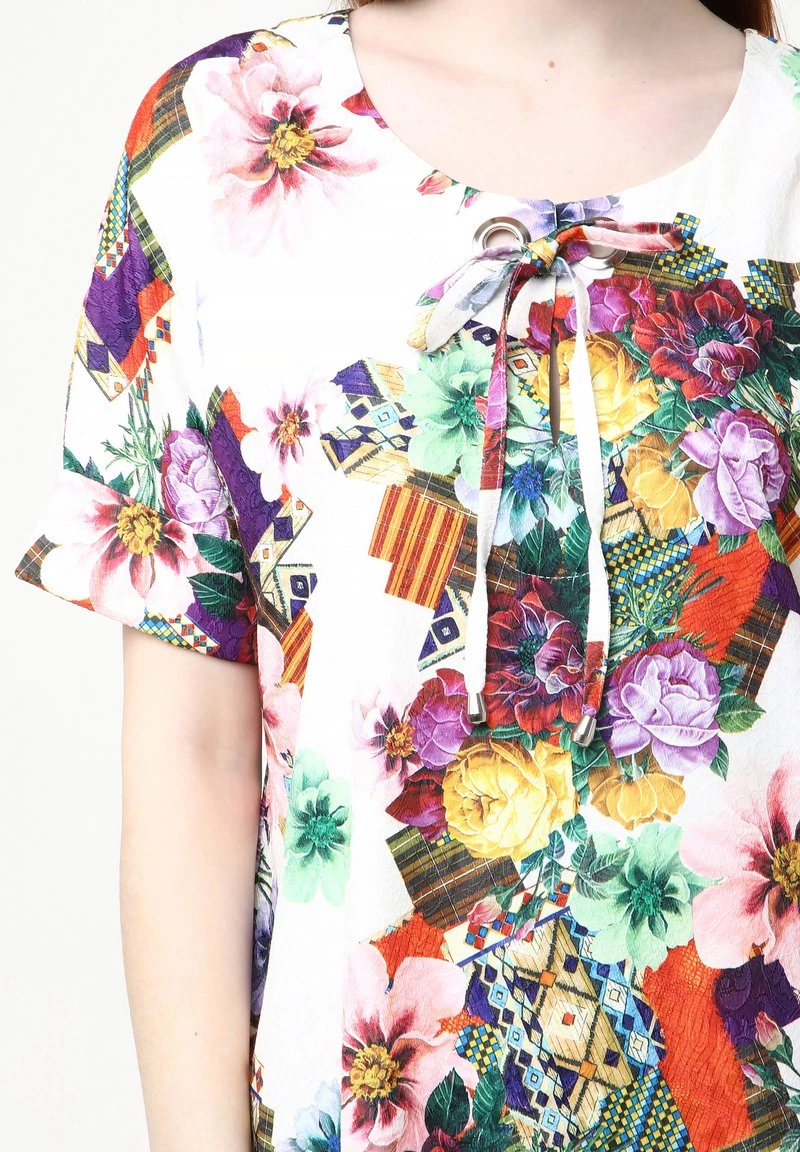 Bilancio π Madam-T Donna LAURA - Vestito Estivo - Beige, Lila π - immagine 5