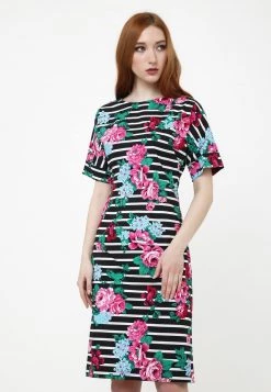 Il più economico 👏 Madam-T Donna JUDY - Tubino - Schwarz/rosa ✔️