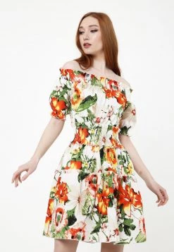 Acquistare 🎉 Madam-T Donna NAPOLI - Vestito Estivo - Milchig / Orange 👍