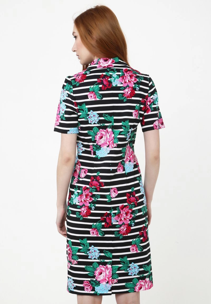 Le migliori recensioni di 𧨠Madam-T Donna ELMA - Abito A Camicia - Schwarz, Rosa ⨠- immagine 3