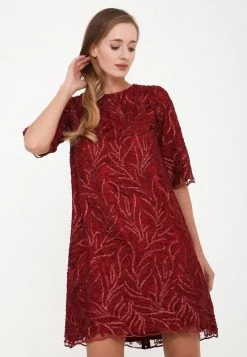 Migliore vendita β Madam-T Donna Vestito Elegante - Weinrot π