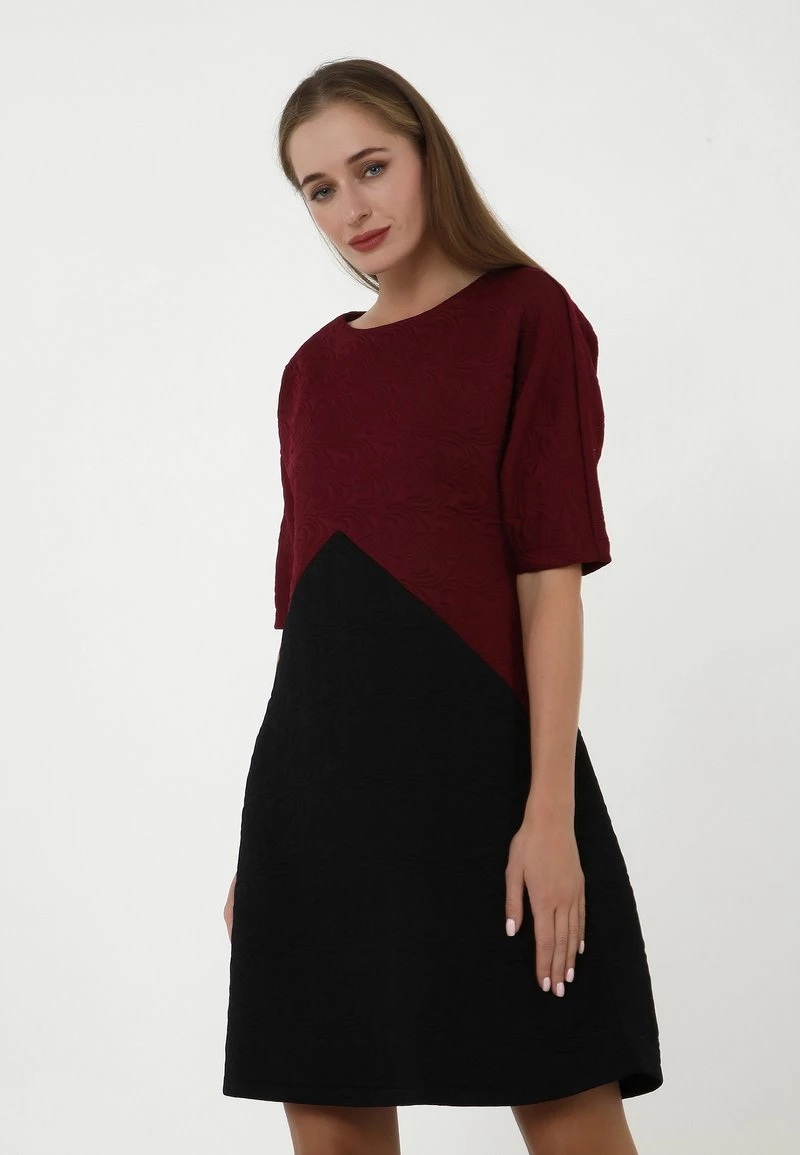 Migliore vendita π Madam-T Donna LOLITA - Vestito Estivo - Weinrot, Schwarz π - immagine 4