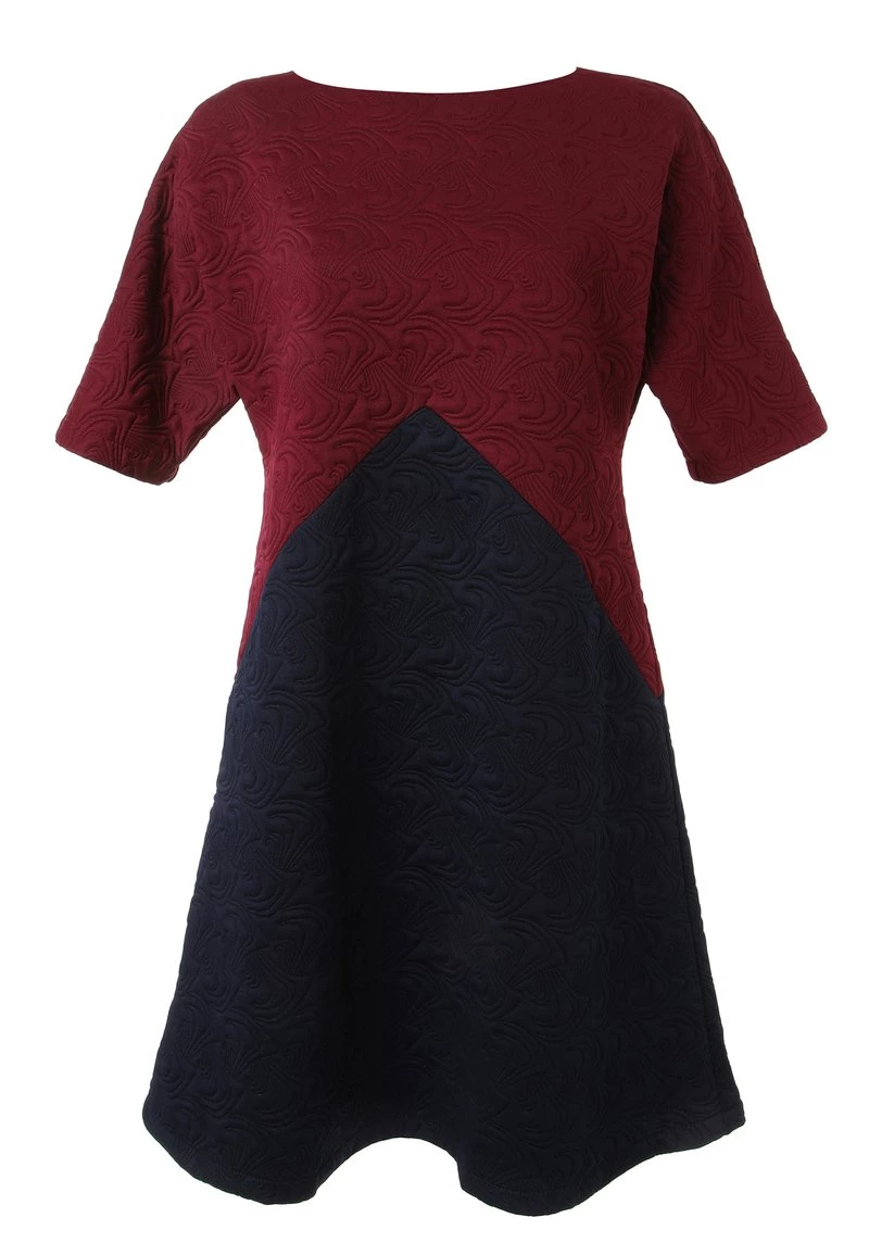 Offerte β Madam-T Donna Vestito Estivo - Wein Rot Blau π - immagine 8