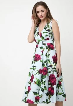 Buono ⌛ Madam-T Donna GENEVRA - Vestito Estivo - Blau, Purpurrot 🤩