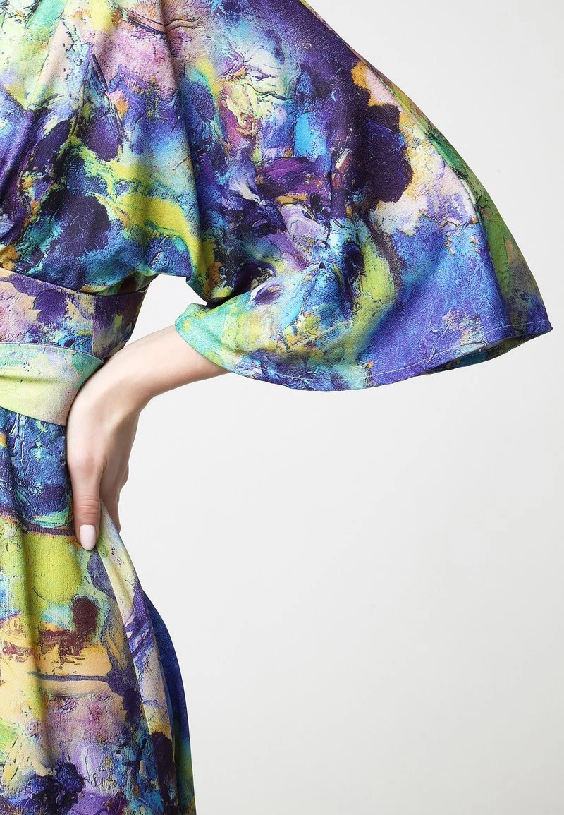 Bilancio π Madam-T Donna Vestito Estivo - Kornblume Blau Lila β - immagine 6