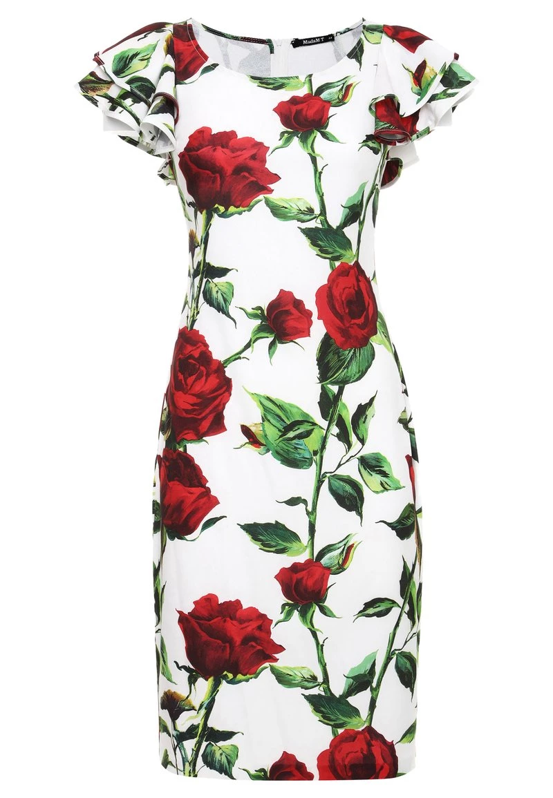 Buono π Madam-T Donna Vestito Estivo - Kornblume Blau Lila π - immagine 7