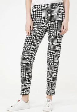 Offerte 💯 Madam-T Donna Pantaloni - Weiß Schwarz ⭐