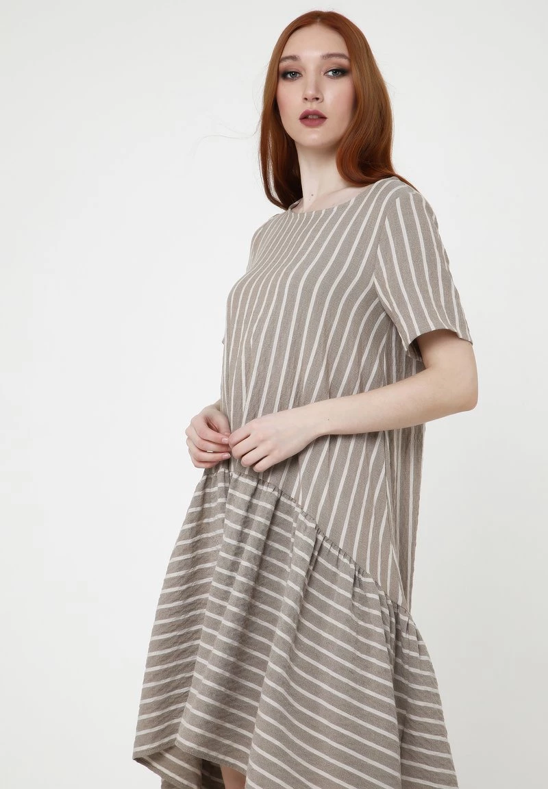 Migliore vendita π₯° Madam-T Donna EVA - Vestito Estivo - Hellbraun βοΈ - immagine 4