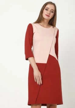 Nuovo di zecca 🔔 Madam-T Donna ELMA - Vestito Di Maglina - Pfirsich Terrakotta ⌛