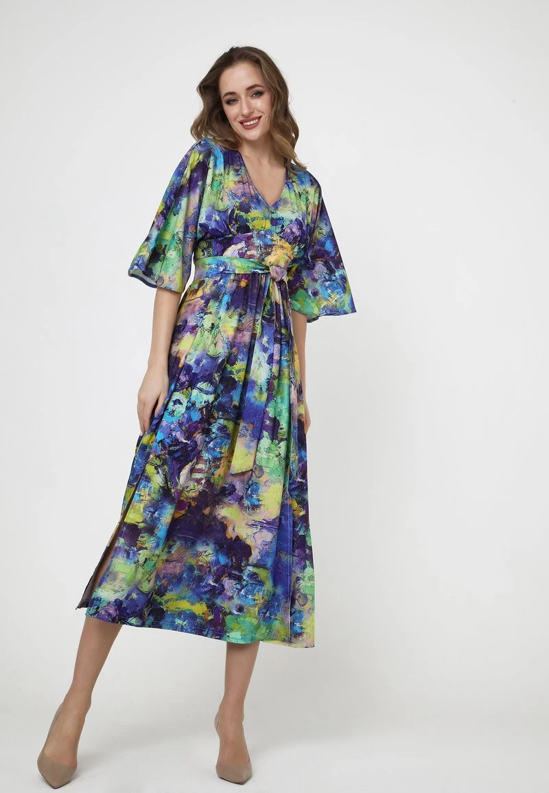 Bilancio π Madam-T Donna Vestito Estivo - Kornblume Blau Lila β