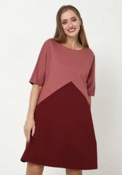 Offerte 👍 Madam-T Donna LOLITA - Vestito Di Maglina - Weinrot Rosa 🛒