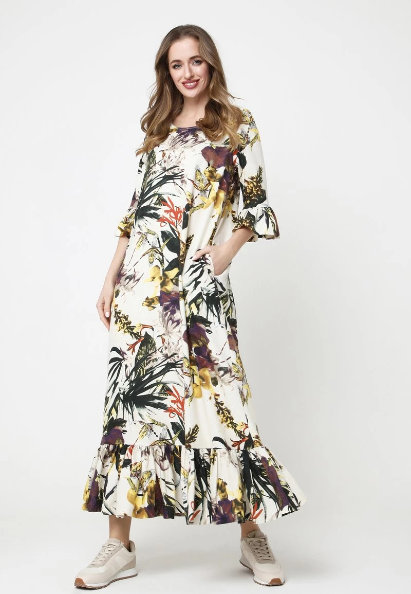 Bilancio π₯ Madam-T Donna Vestito Lungo - Milchig Gelb π - immagine 2