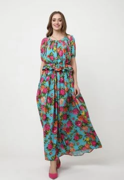 Buono 🔔 Madam-T Donna Vestito Estivo - Aqua Himbeere 🎉