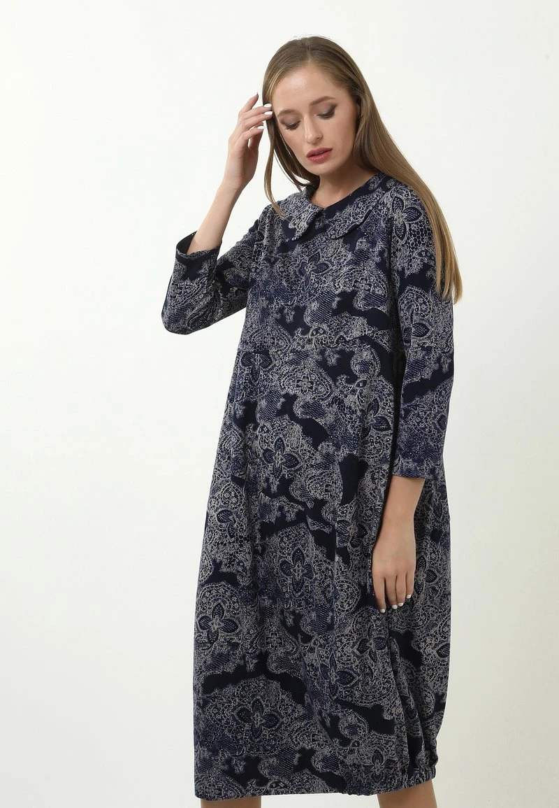 Presa π Madam-T Donna KLEID IVONI - Vestito Estivo - Blau/ Beige π