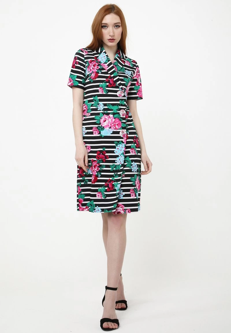 Le migliori recensioni di 𧨠Madam-T Donna ELMA - Abito A Camicia - Schwarz, Rosa ⨠- immagine 2