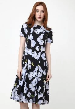 Buono 🤩 Madam-T Donna KRISTI - Vestito Estivo - Schwarz Blau 🔔