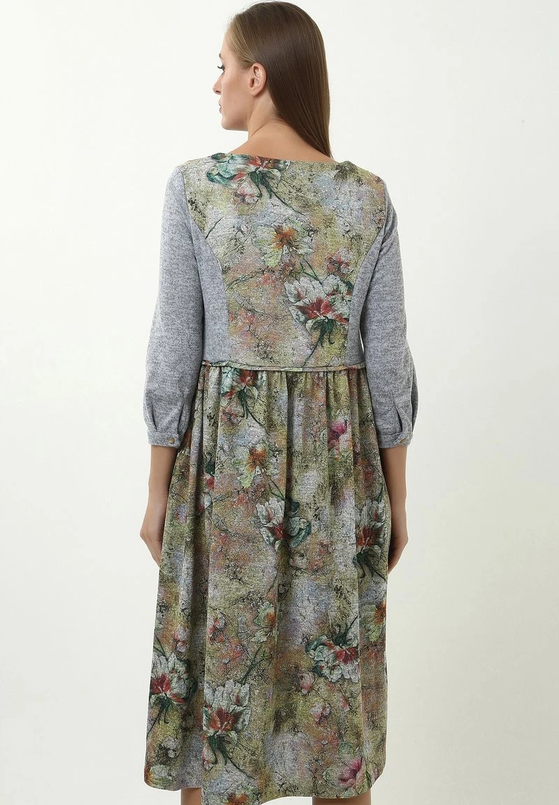 Nuovo π Madam-T Donna KLEID CHARLIS - Vestito Estivo - Oliv, Grau π₯° - immagine 3