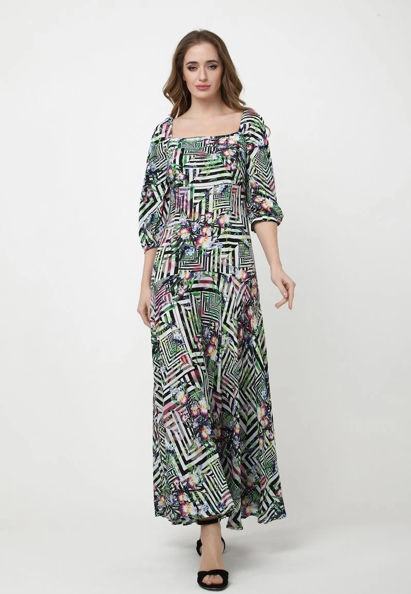 Migliore vendita π Madam-T Donna MARLIN - Vestito Lungo - Hellgrün/schwarz π€© - immagine 2