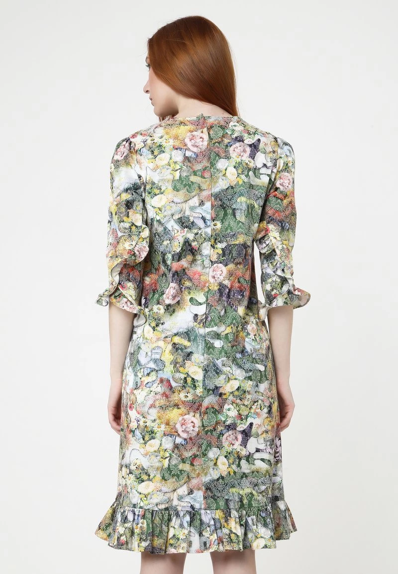 Vendita all'ingrosso β Madam-T Donna Vestito Estivo - Grün Gelb π - immagine 3