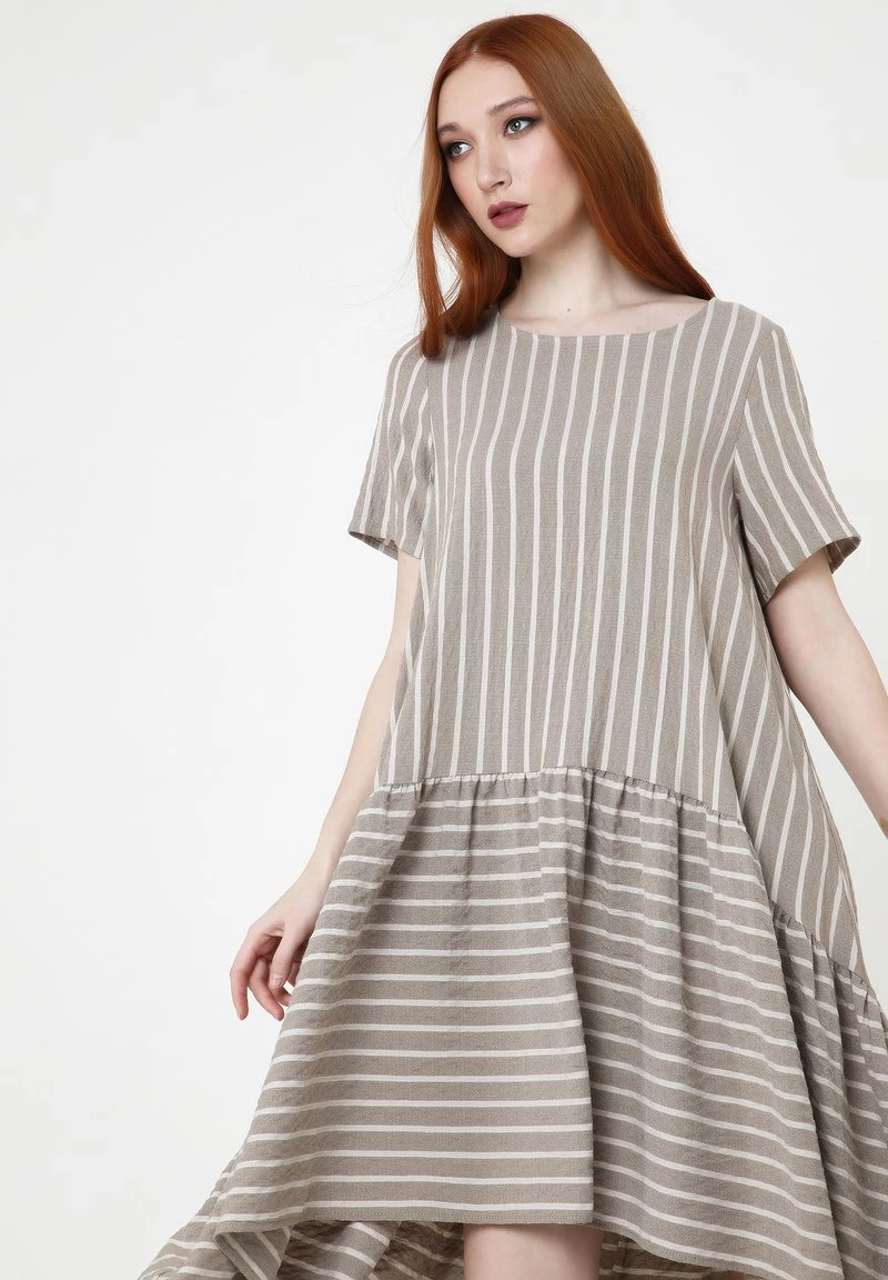 Migliore vendita π₯° Madam-T Donna EVA - Vestito Estivo - Hellbraun βοΈ - immagine 5