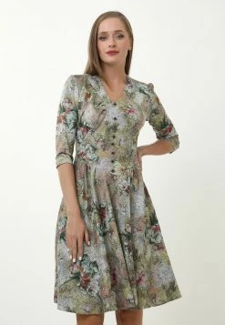 Promo 🥰 Madam-T Donna DAISY - Vestito Estivo - Oliv/ Grau 🎉