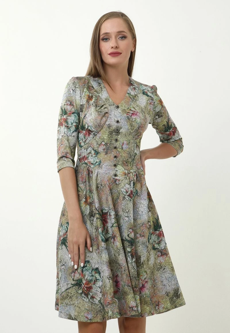 Promo π₯° Madam-T Donna DAISY - Vestito Estivo - Oliv/ Grau π