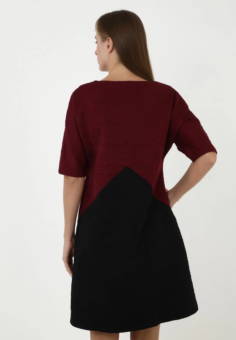 Migliore vendita π Madam-T Donna LOLITA - Vestito Estivo - Weinrot, Schwarz π - immagine 3