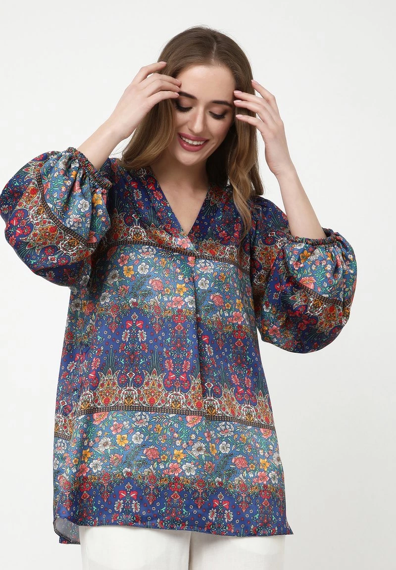 Promo π€© Madam-T Donna EUSTACE - Camicetta - Blau Rot β