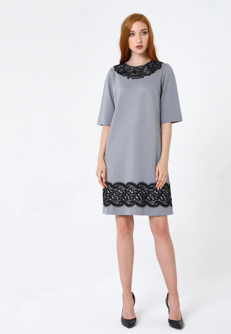 Nuovo ❤️ Madam-T Donna MELANINA - Vestito Estivo - Grau ✨ - immagine 2