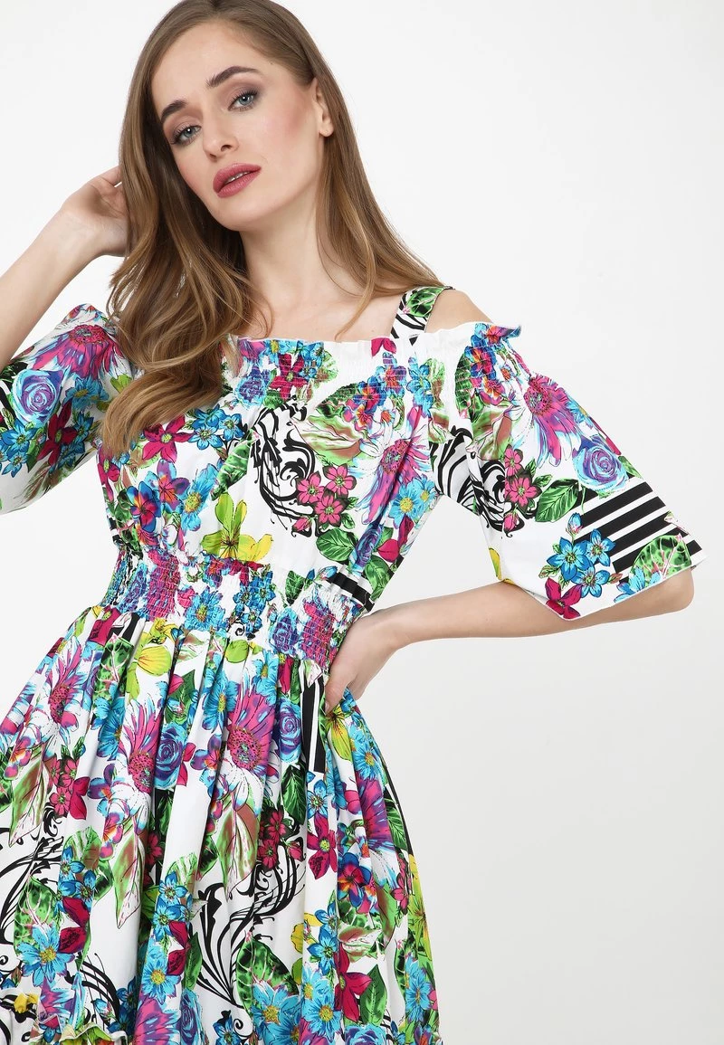 Vendita all'ingrosso π€© Madam-T Donna FERANA - Vestito Estivo - Weiß, Hellblau π― - immagine 5