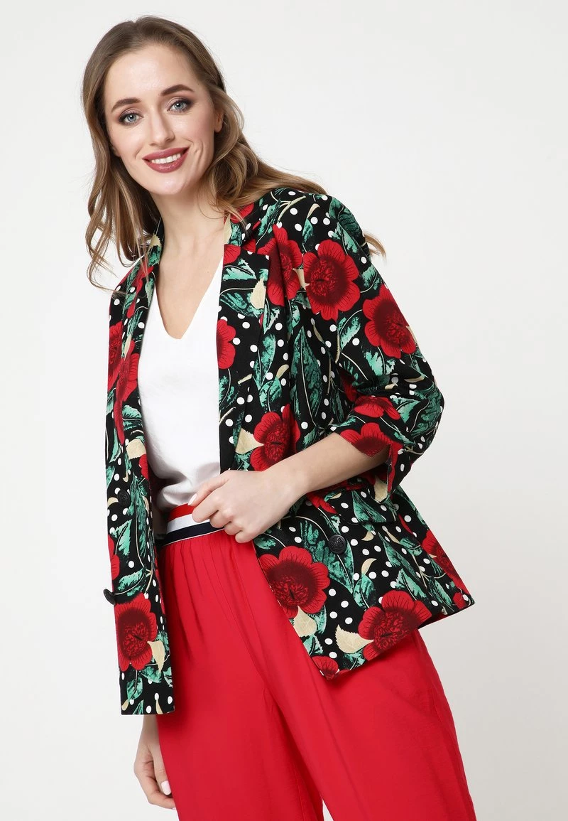 Vendita lampo π Madam-T Donna SILVANA - Blazer - Schwarz, Rot π - immagine 4