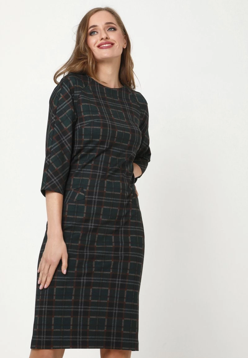 Miglior prezzo π Madam-T Donna Vestito Di Maglina - Schwarz Grün π - immagine 4