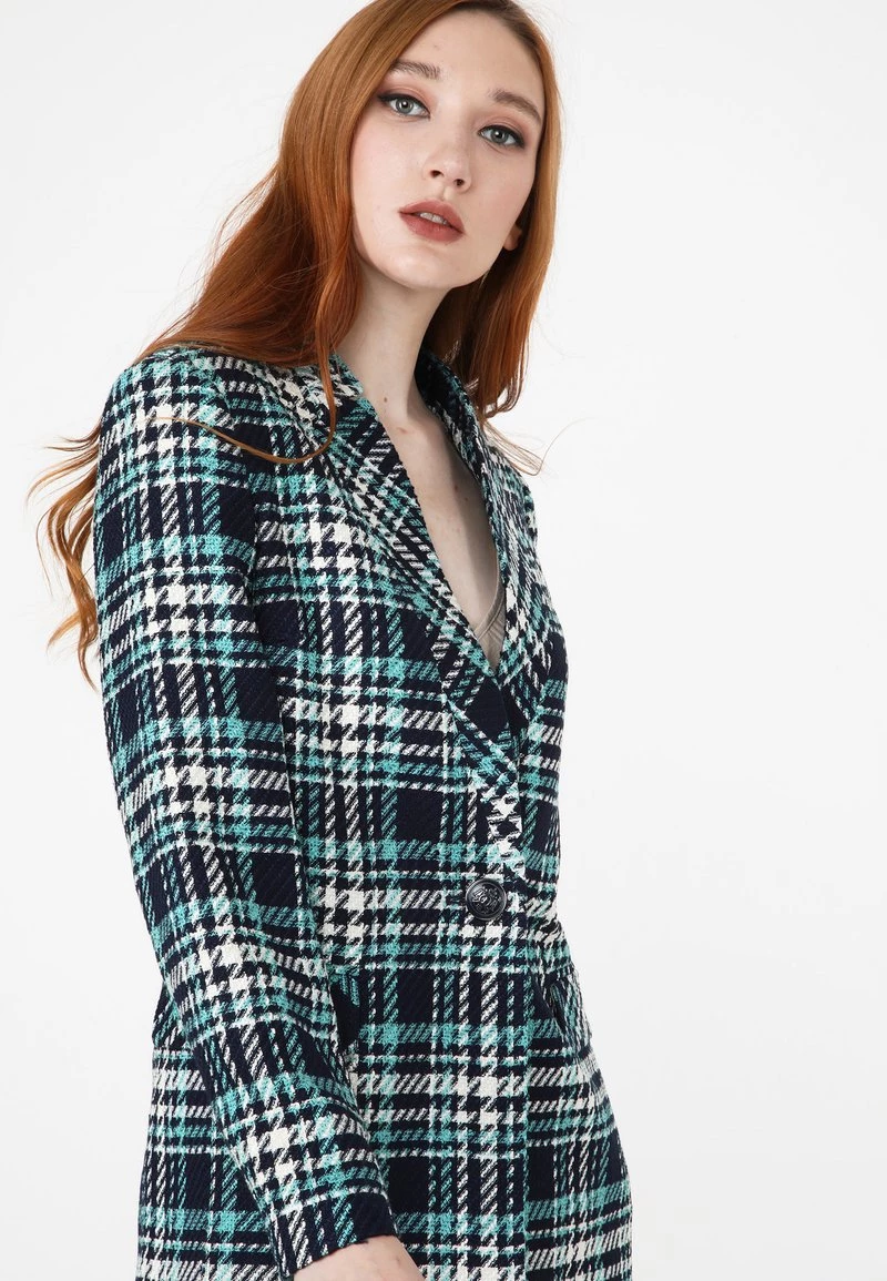 Buono π₯° Madam-T Donna Cappotto Corto - Blau/ Meereswelle π - immagine 4