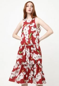 Miglior prezzo 😀 Madam-T Donna LAZURINA - Vestito Estivo - Rot Hellbraun 👏